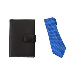 Set Black Gentleman Portcard Ungaro si Cravata matase