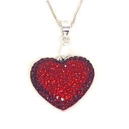 Inima Swarovski Phantasya Red Lantisor Argint 925