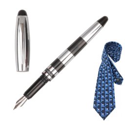 Cadou Style Blue Cravata Matase si Stilou Ungaro Venise