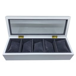 Cutie pentru 5 ceasuri White Velvet