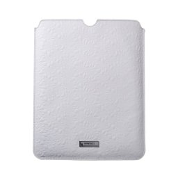 Husa pentru Ipad Nina Ricci din piele alba Cadou Port Key