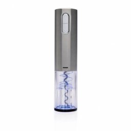Tirbuson vin, electric reincarcabil prin usb, Everestus, WN, otel inoxidabil, abs, gri