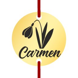 Martisor Bratara Inox Banut Auriu Nume Carmen