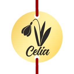 Martisor Bratara Inox Banut Auriu Nume Celia