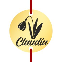 Martisor Bratara Inox Banut Auriu Nume Claudia