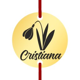 Martisor Bratara Inox Banut Auriu Nume Cristiana