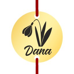 Martisor Bratara Inox Banut Auriu Nume Dana