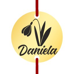 Martisor Bratara Inox Banut Auriu Nume Daniela