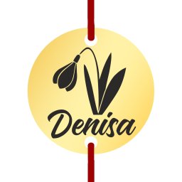 Martisor Bratara Inox Banut Auriu Nume Denisa
