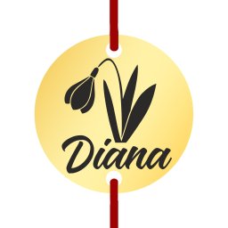 Martisor Bratara Inox Banut Auriu Nume Diana