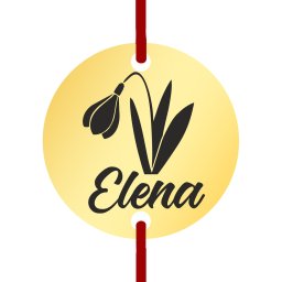 Martisor Bratara Inox Banut Auriu Nume Elena