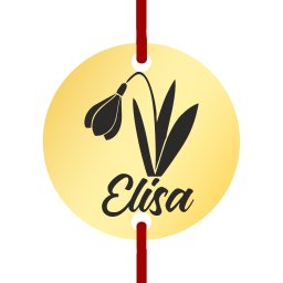 Martisor Bratara Inox Banut Auriu Nume Elisa