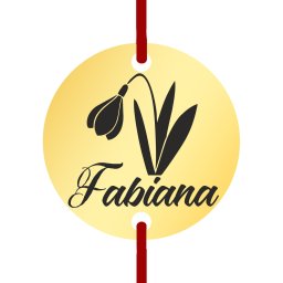 Martisor Bratara Inox Banut Auriu Nume Fabiana