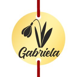 Martisor Bratara Inox Banut Auriu Nume Gabriela