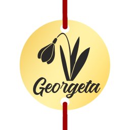 Martisor Bratara Inox Banut Auriu Nume Georgeta
