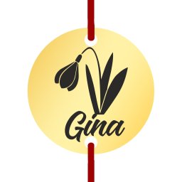 Martisor Bratara Inox Banut Auriu Nume Gina