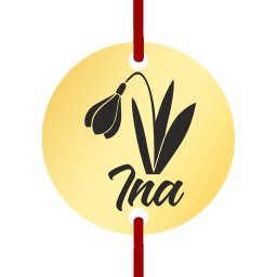 Martisor Bratara Inox Banut Auriu Nume Ina