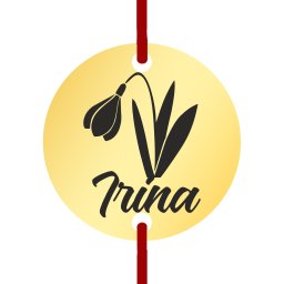 Martisor Bratara Inox Banut Auriu Nume Irina