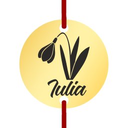 Martisor Bratara Inox Banut Auriu Nume Iulia