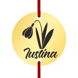 Martisor Bratara Inox Banut Auriu Nume Iustina