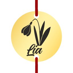 Martisor Bratara Inox Banut Auriu Nume Lia