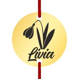 Martisor Bratara Inox Banut Auriu Nume Livia
