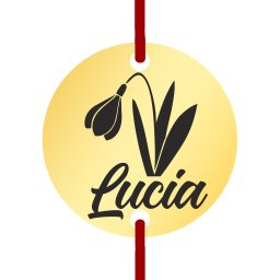 Martisor Bratara Inox Banut Auriu Nume Lucia