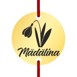 Martisor Bratara Inox Banut Auriu Nume Madalina