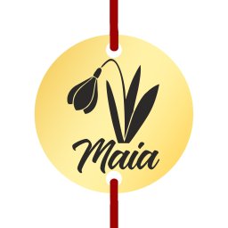 Martisor Bratara Inox Banut Auriu Nume Maia