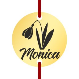 Martisor Bratara Inox Banut Auriu Nume Monica