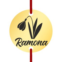 Martisor Bratara Inox Banut Auriu Nume Ramona