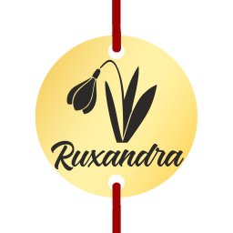 Martisor Bratara Inox Banut Auriu Nume Ruxandra