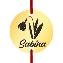Martisor Bratara Inox Banut Auriu Nume Sabina