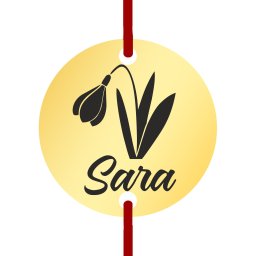 Martisor Bratara Inox Banut Auriu Nume Sara