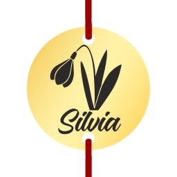 Martisor Bratara Inox Banut Auriu Nume Silvia