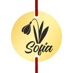 Martisor Bratara Inox Banut Auriu Nume Sofia