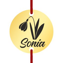 Martisor Bratara Inox Banut Auriu Nume Sonia