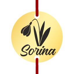 Martisor Bratara Inox Banut Auriu Nume Sorina