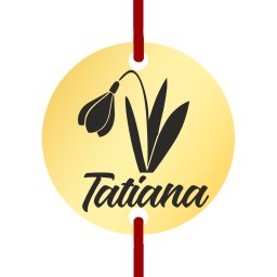 Martisor Bratara Inox Banut Auriu Nume Tatiana