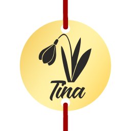Martisor Bratara Inox Banut Auriu Nume Tina