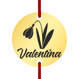 Martisor Bratara Inox Banut Auriu Nume Valentina