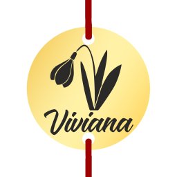 Martisor Bratara Inox Banut Auriu Nume Viviana