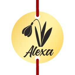 Martisor Bratara Inox Banut Auriu Nume Alexa
