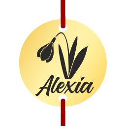 Martisor Bratara Inox Banut Auriu Nume Alexia