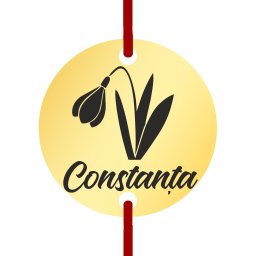 Martisor Bratara Inox Banut Auriu Nume Constanta