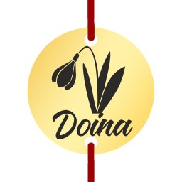 Martisor Bratara Inox Banut Auriu Nume Doina