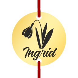 Martisor Bratara Inox Banut Auriu Nume Ingrid