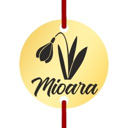 Martisor Bratara Inox Banut Auriu Nume Mioara