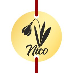 Martisor Bratara Inox Banut Auriu Nume Nico