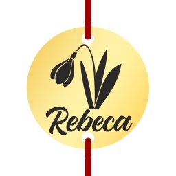 Martisor Bratara Inox Banut Auriu Nume Rebeca